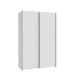 Schiebetürenschrank >Schach&matt< in Weiss - 120,1x190,5x61,2cm (BxHxT)