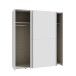 Schiebetürenschrank >Schach&matt< in Weiss - 170,3x190,5x61,2cm (BxHxT)