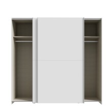 Schiebetürenschrank >Schach&matt< in weiss - 200,1x190,5x61,2cm (BxHxT)