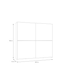 Schiebetürenschrank >Schach&matt< in weiss - 200,1x190,5x61,2cm (BxHxT)