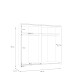 Schiebetürenschrank >Schach&matt< in weiss - 200,1x190,5x61,2cm (BxHxT)