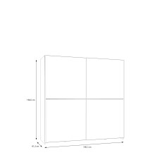 Schiebetürenschrank >Schach&matt< in Weiss - 190,1x190,5x61,2cm (BxHxT)