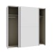 Schiebetürenschrank >Schach&matt< in Weiss - 190,1x190,5x61,2cm (BxHxT)