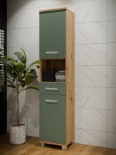 Seitenschrank >Veris < in Artisan Eiche/Salbei  -...