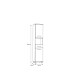 Seitenschrank >Veris < in Artisan Eiche/Salbei  - 40,2x186,8x34,8cm (BxHxT)