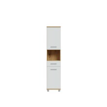 Seitenschrank >Veris < in Artisan Eiche/ Secret Grey  - 40,2x186,8x34,8 (BxHxT)