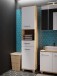 Seitenschrank >Veris < in Artisan Eiche/ Secret Grey  - 40,2x186,8x34,8 (BxHxT)