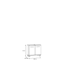 Waschbeckenunterschrank >Veris < in Artisan Eiche/ Secret Grey - 68,6x62x34,8cm (BxHxT)