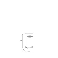Badkommode >Veris < in grau,braun - 40,2x90,8x34,8cm (BxHxT)