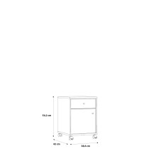 Rollcontainer >TEMPRA2< in Weiss  - 38,6x54,2x42cm (BxHxT)