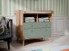 Wickelkommode >Whenua< in Mauvella Eiche/ Salbei  - 89,8x94,4x77cm (BxHxT)