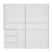 Schiebetürenschrank >Winn 2< in Weiss  - 200,1x200,5x61,2cm (BxHxT)