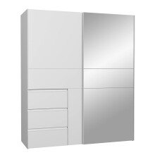 Schiebetürenschrank >WINN 2< in Weiss /...