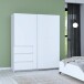 Schiebetürenschrank >Winn 2< in Weiss  - 170,3x200,5x61,2cm (BxHxT)