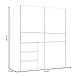Schiebetürenschrank >Winn 2< in Weiss  - 170,3x200,5x61,2cm (BxHxT)