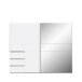 Schiebetürenschrank >WINN 2< in Weiss / Spiegel - 249x200,5x61cm (BxHxT)