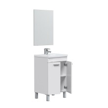 Badezimmer-Set >KONCEPT< in weiß glänzend - 50x80x40 (BxHxT)