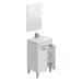 Badezimmer-Set >KONCEPT< in weiß glänzend - 50x80x40 (BxHxT)