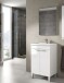 Badezimmer-Set >KONCEPT< in weiß glänzend - 50x80x40 (BxHxT)