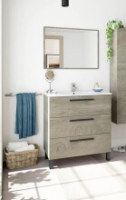 Badezimmer-Set >ATHENA< in Alaska-Eiche - 80x86x45...