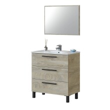 Badezimmer-Set >ATHENA< in Alaska-Eiche - 80x86x45 (BxHxT)