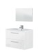 Badezimmer-Set >ARUBA< in weiß glänzend/Weiß lackiert - 80x57x45 (BxHxT)
