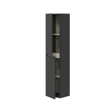 Badezimmer-Set >LOTTO< in Anthrazit-Grau/Eiche - 80x80x45 (BxHxT)
