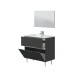 Badezimmer-Set >LOTTO< in Anthrazit-Grau/Eiche - 80x80x45 (BxHxT)