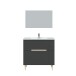 Badezimmer-Set >LOTTO< in Anthrazit-Grau/Eiche - 80x80x45 (BxHxT)
