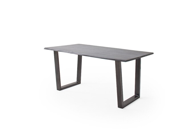 Baumkantentisch >Calabria< in Akazie grau / antik  - 160x76,5x90 (BxHxT)