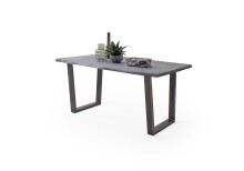 Baumkantentisch >Calabria< in Akazie grau / antik  - 180x77,5x100 (BxHxT)