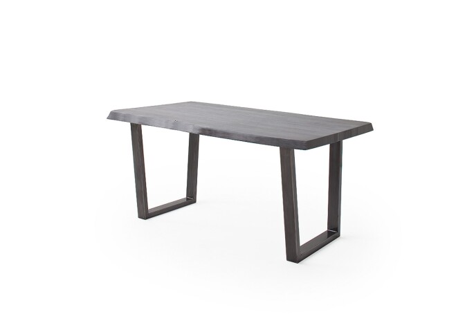 Baumkantentisch >Calabria< in Akazie grau / antik  - 220x79,5x100 (BxHxT)