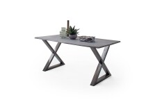 Baumkantentisch >Calabria< in Akazie grau / antik  - 160x76,5x90 (BxHxT)