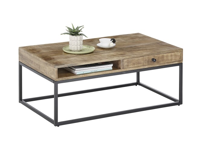 Couchtisch >Alison< in Mango, Mango massiv - 100x40x60cm (BxHxT)
