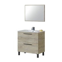 Badezimmer-Set >ATHENA< in Alaska-Eiche - 80x80x45 (BxHxT)
