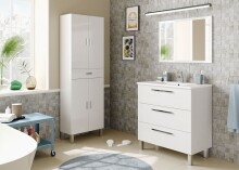 Badezimmer-Set >ATHENA< in weiß glänzend...