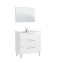 Badezimmer-Set >ATHENA< in weiß glänzend - 80x86x45 (BxHxT)