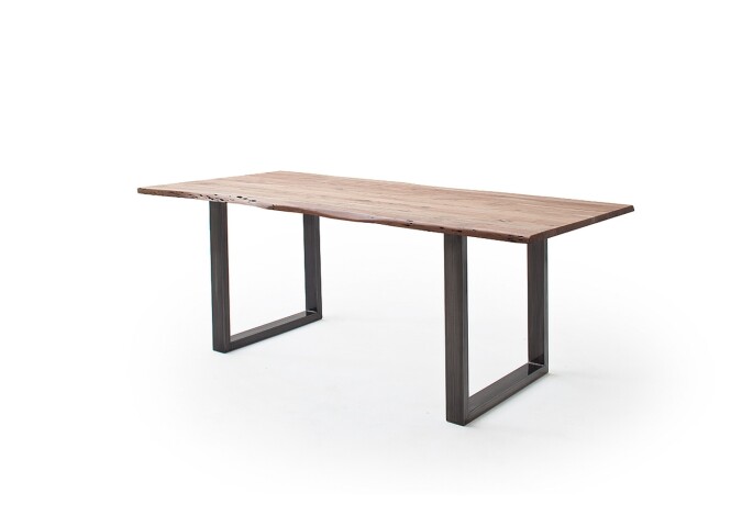 Baumkantentisch >Calabria< in Akazie natur / antik - 180x76,5x90 (BxHxT)