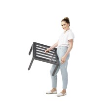 Gartenstuhl >Lugo< in eisengrau - 60x77x60 (BxHxT)