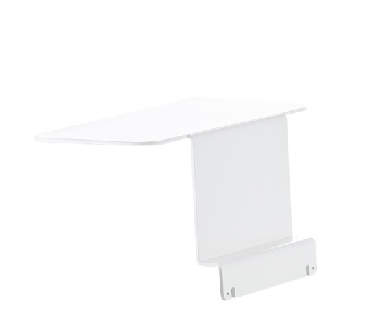 Ablagetisch >Lugo< in weiss, Aluminium - 44x22x24cm (BxHxT)