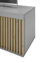 TV-Board >Jasper< in grau Dekor - 150x40x40cm (BxHxT)