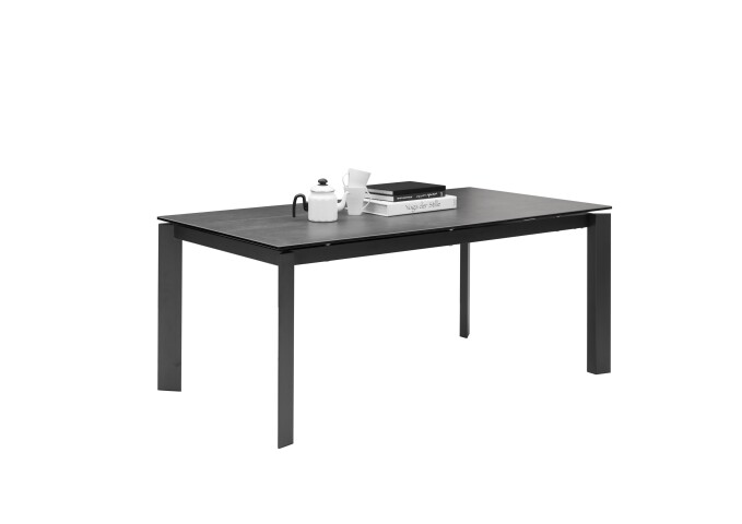 Esstisch >Paul< ausziehbar bis 240cm, anthrazit, Keramik - 180(240)x76x95cm (BxHxT)