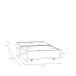 Bettschubkasten >SURFINIO< in Grau  - 50,9x15,9x53cm (BxHxT)