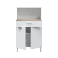 Mehrzweckschrank >KIRA< in Artik-Weiß/Kanada-Eiche - 72x126x40 (BxHxT)