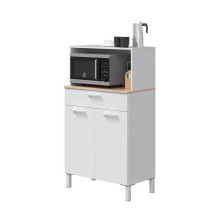 Mehrzweckschrank >KIRA< in Artik-Weiß/Kanada-Eiche - 72x126x40 (BxHxT)