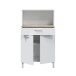 Mehrzweckschrank >KIRA< in Artik-Weiß/Kanada-Eiche - 72x126x40 (BxHxT)