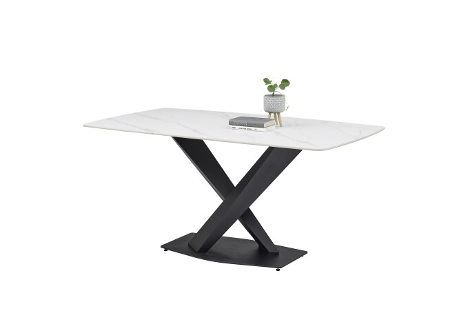 Esstisch >Ventura< in weiß, Keramik - 180x75x90cm (BxHxT)