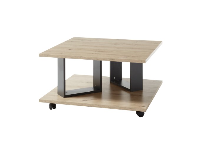 Couchtisch >Zera< in Artisan Eiche Dekor, Melamin - 80x40x80cm (BxHxT)