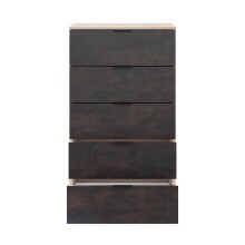 Kommode >Chests of 5 Drawers< in Kanadische-Eiche/Oxid - 60x110x40 (BxHxT)