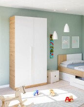 Kleiderschrank >NOA< in Nodi-Eiche/Artik-Weiß...